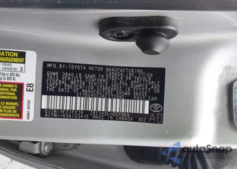 2010 Toyota Corolla Le z USA, uszkodzony, nr VIN 2T1BU4EE3AC312992